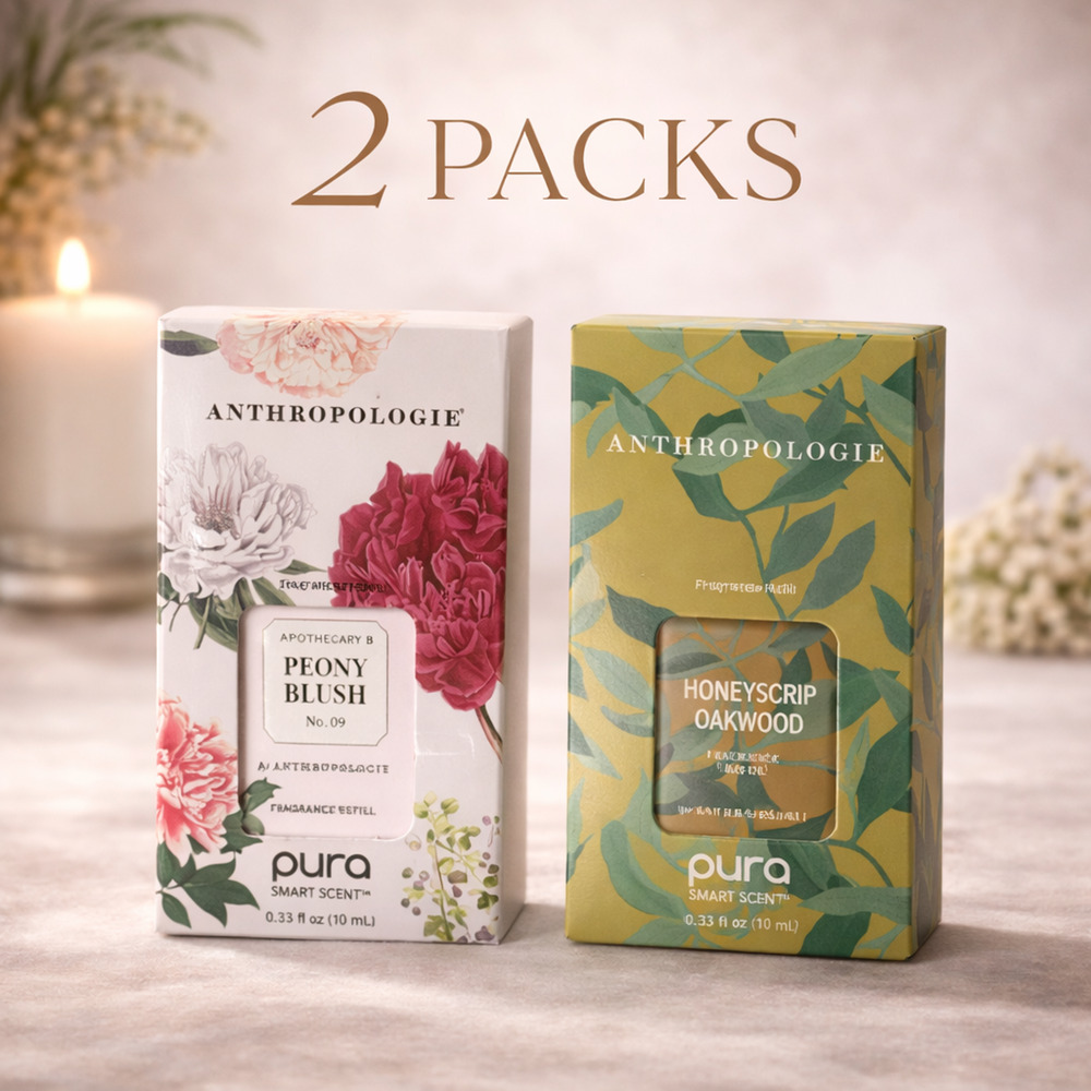 Pura Anthropologie 2 Pack Refill –Peony Blush & Honeycrisp Oakwood Fragrance Oil